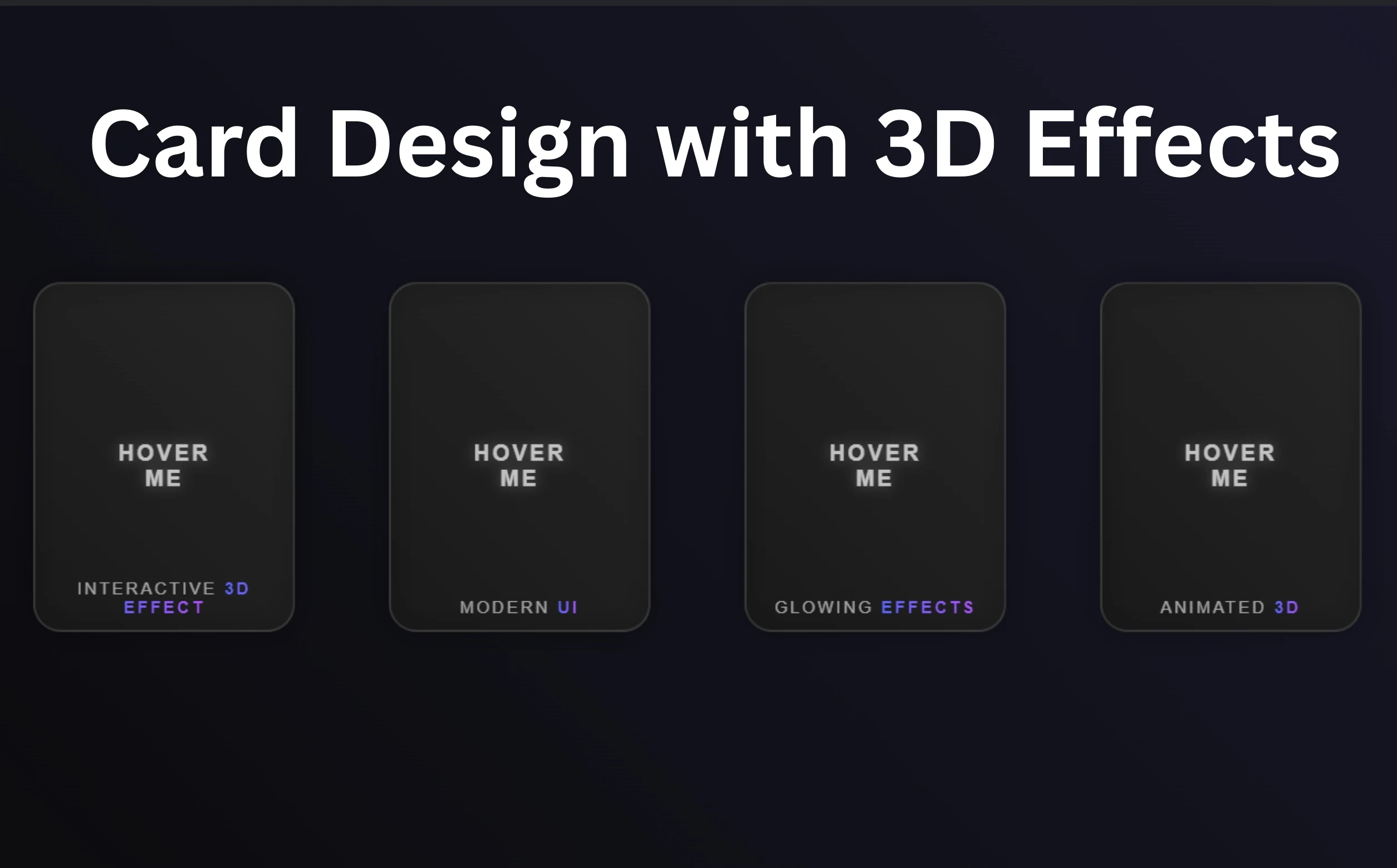 Card Design with 3D Effects