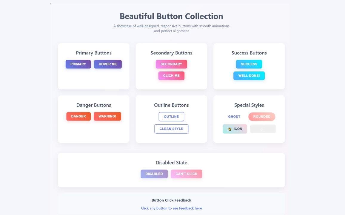 Modern Responsive button